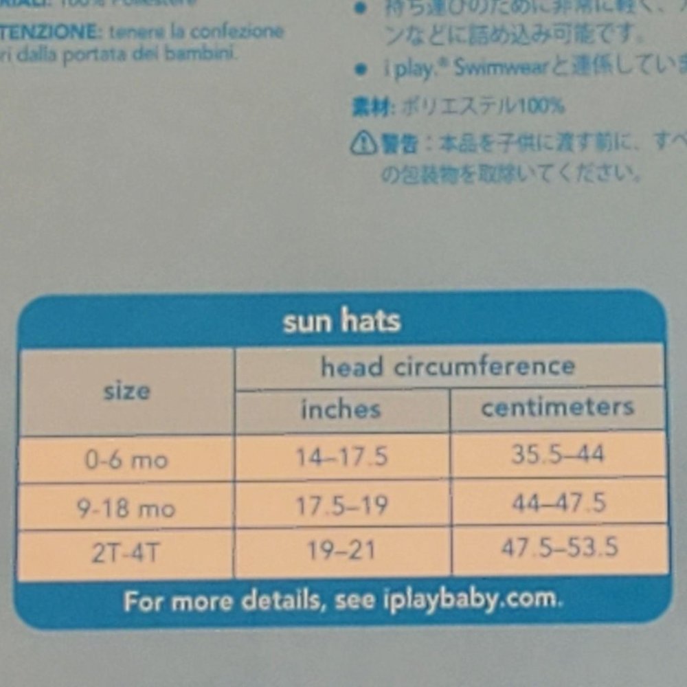 I Play Bucket Sun Hat 0-6 Months Turquoise - Picture 8 of 8
